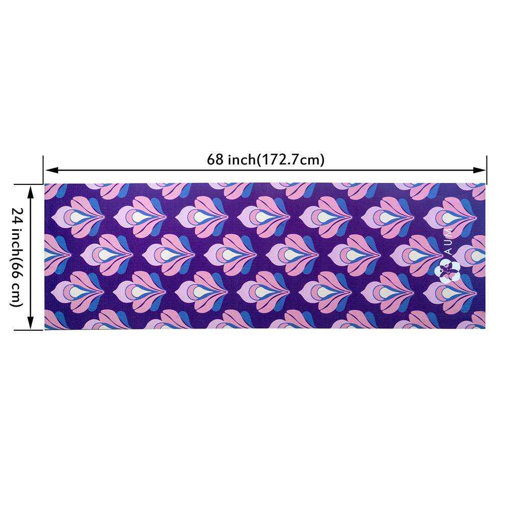 NEW! AUM 68" x 24" ULTRA SOFT TEXTURE YOGA EXERCISE MAT - NON-SLIP W/CARRY STRAP - Picture 24 of 35