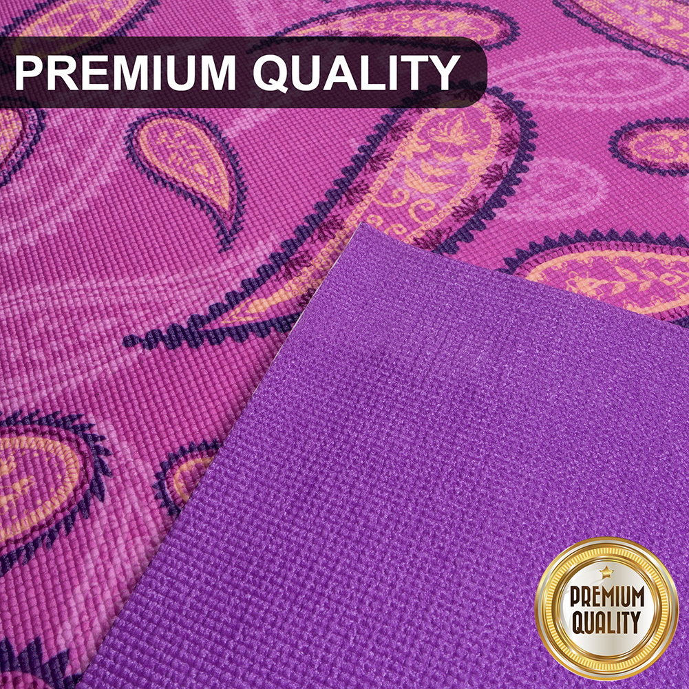 NEW! AUM 68" x 24" ULTRA SOFT TEXTURE YOGA EXERCISE MAT - NON-SLIP W/CARRY STRAP - Picture 12 of 35