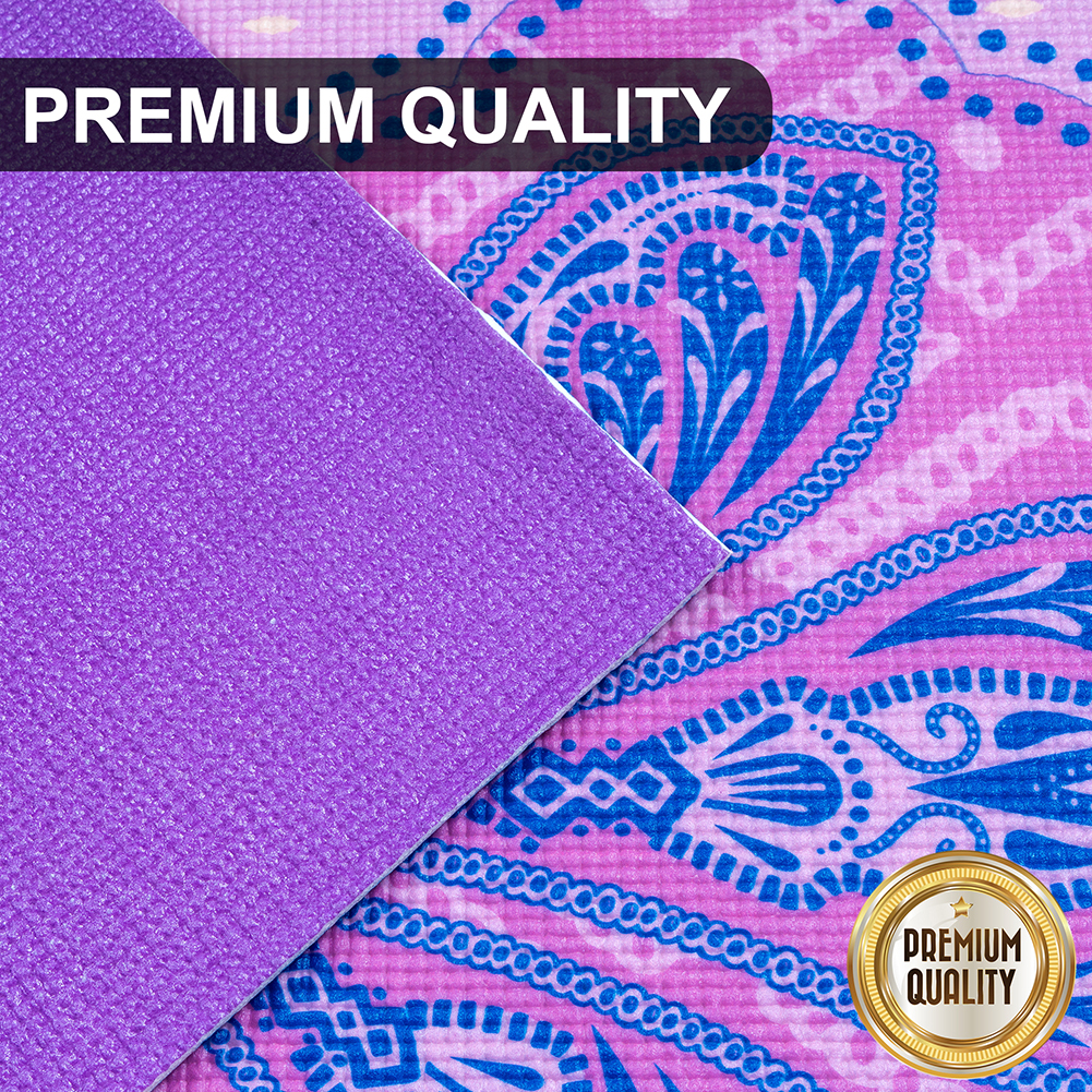NEW! AUM 68" x 24" ULTRA SOFT TEXTURE YOGA EXERCISE MAT - NON-SLIP W/CARRY STRAP - Picture 29 of 35