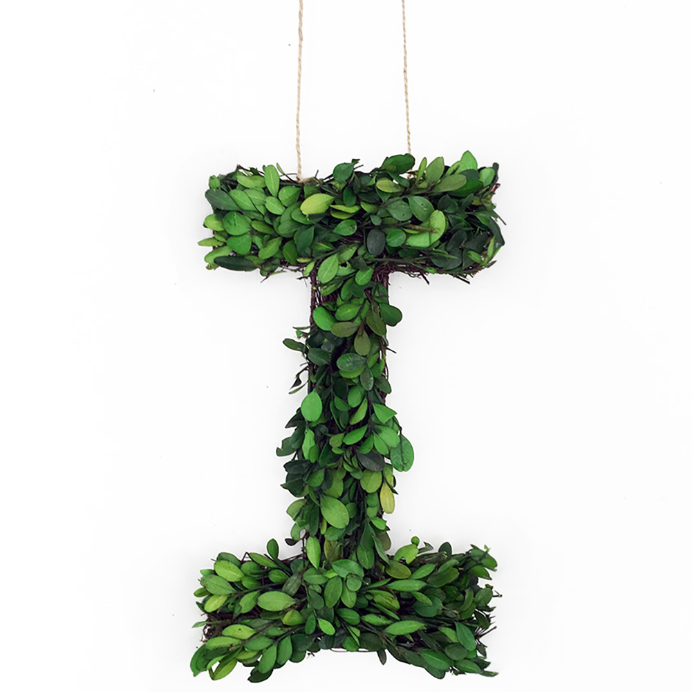 LETRAS MONOGRAMA DECORATIVAS DE BOJ CONSERVADAS REALES 12" - DECORACIÓN CORONA PUERTA DELANTERA - Imagen 20 de 30