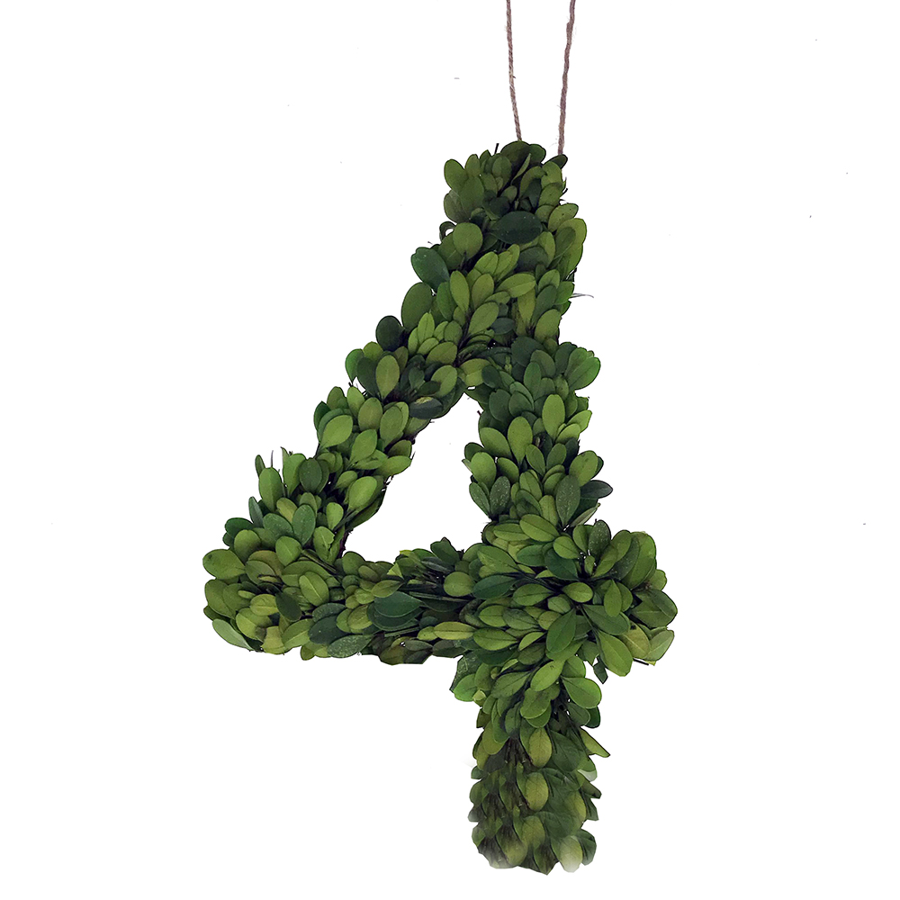 LETRAS MONOGRAMA DECORATIVAS DE BOJ CONSERVADAS REALES 12" - DECORACIÓN CORONA PUERTA DELANTERA - Imagen 10 de 30