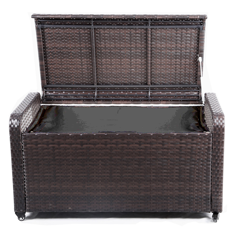 Modern Home Coconut Bay Weatherproof Outdoor Rattan Storage Box w