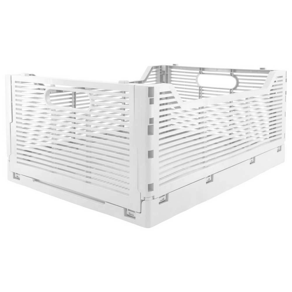 NEW! Stackable Folding Desk/Beauty/Closet Storage Crate - Folds Flat-Space Saver - Imagen 40 de 47