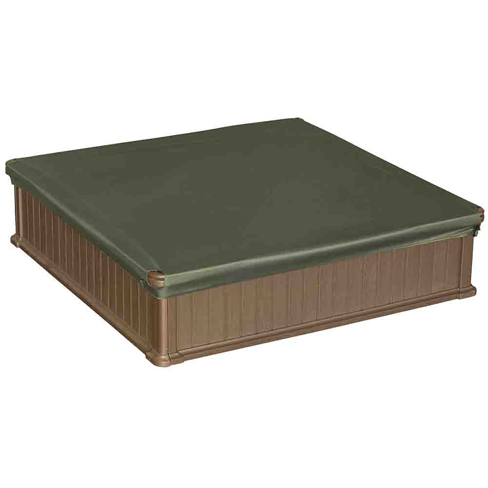 NEW! 4ft x 4ft All Weather Outdoor Sandbox Kit w/Cover Sand Play Box