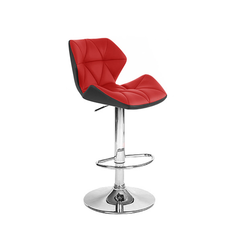 Leather Bar Counter Stool Adjustable Two Tone Spyder Barstool Set
