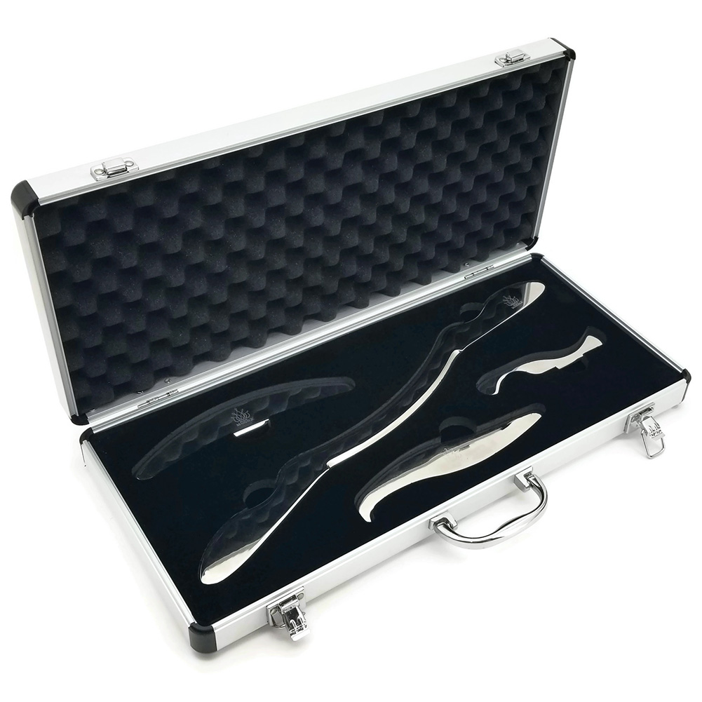 NEW! ROYAL MASSAGE 4pc IASTM STAINLESS STEEL GUA SHA MASSAGE SCRAPING TOOL SET eBay