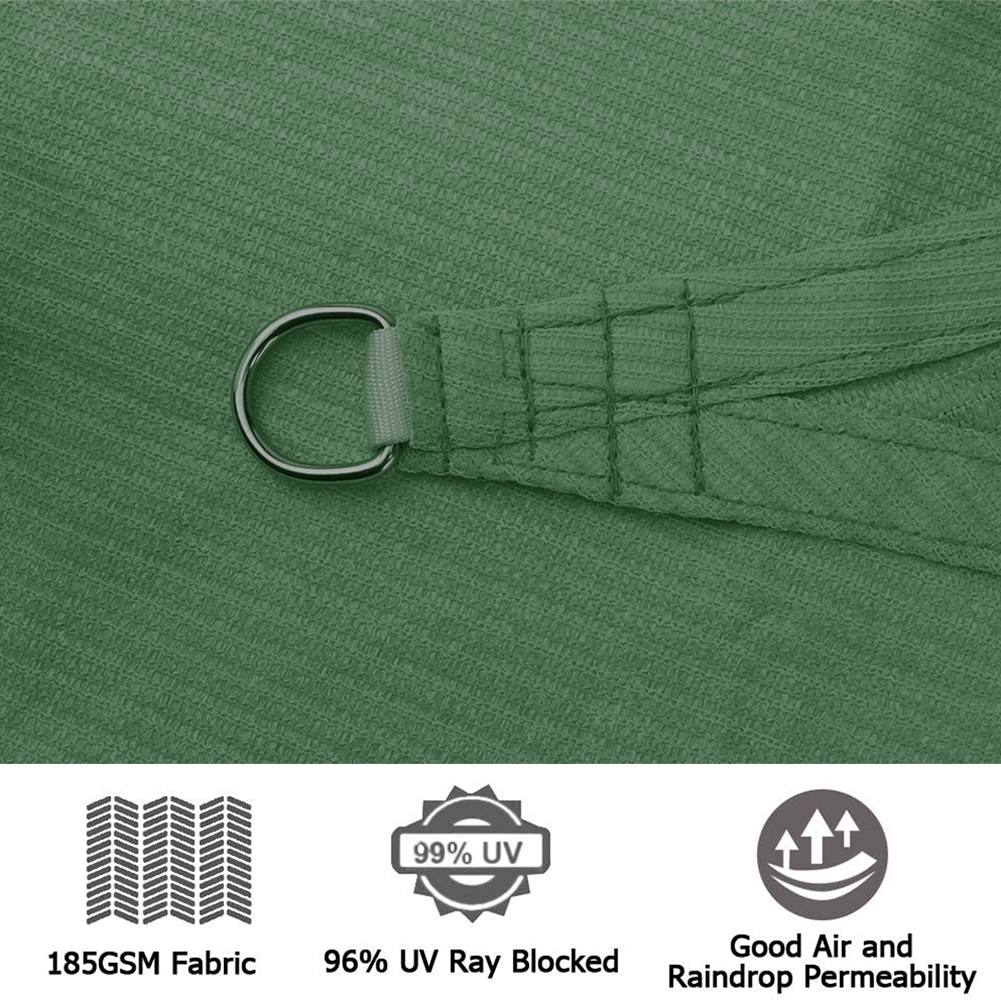 NUOVO! OMBRA VELA DA SOLE - COPERTURA TETTOIA QUADRATA - TENDA PATIO ESTERNO - LATI 16,5' - Foto 17 di 21