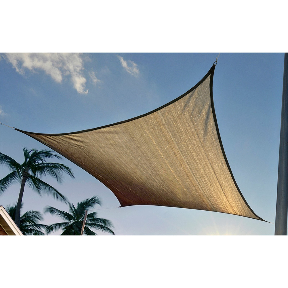 NEW! SUN SAIL SHADE - SQUARE CANOPY COVER - OUTDOOR PATIO AWNING - 16.5' SIDES