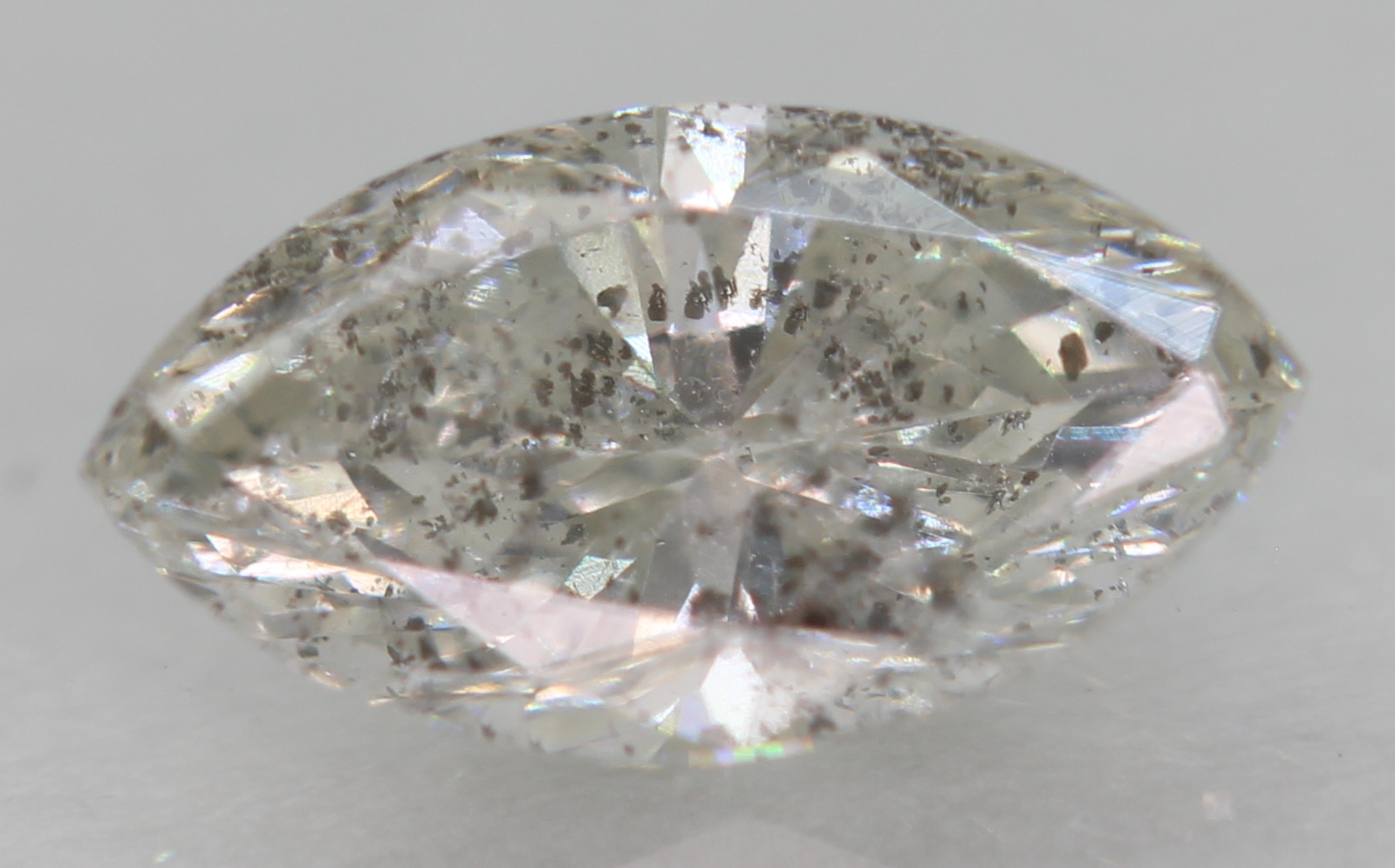 Diamante sciolto naturale marquise in argento chiaro da 0,43 carati 7,09 x 3,86 mm W VIDEO