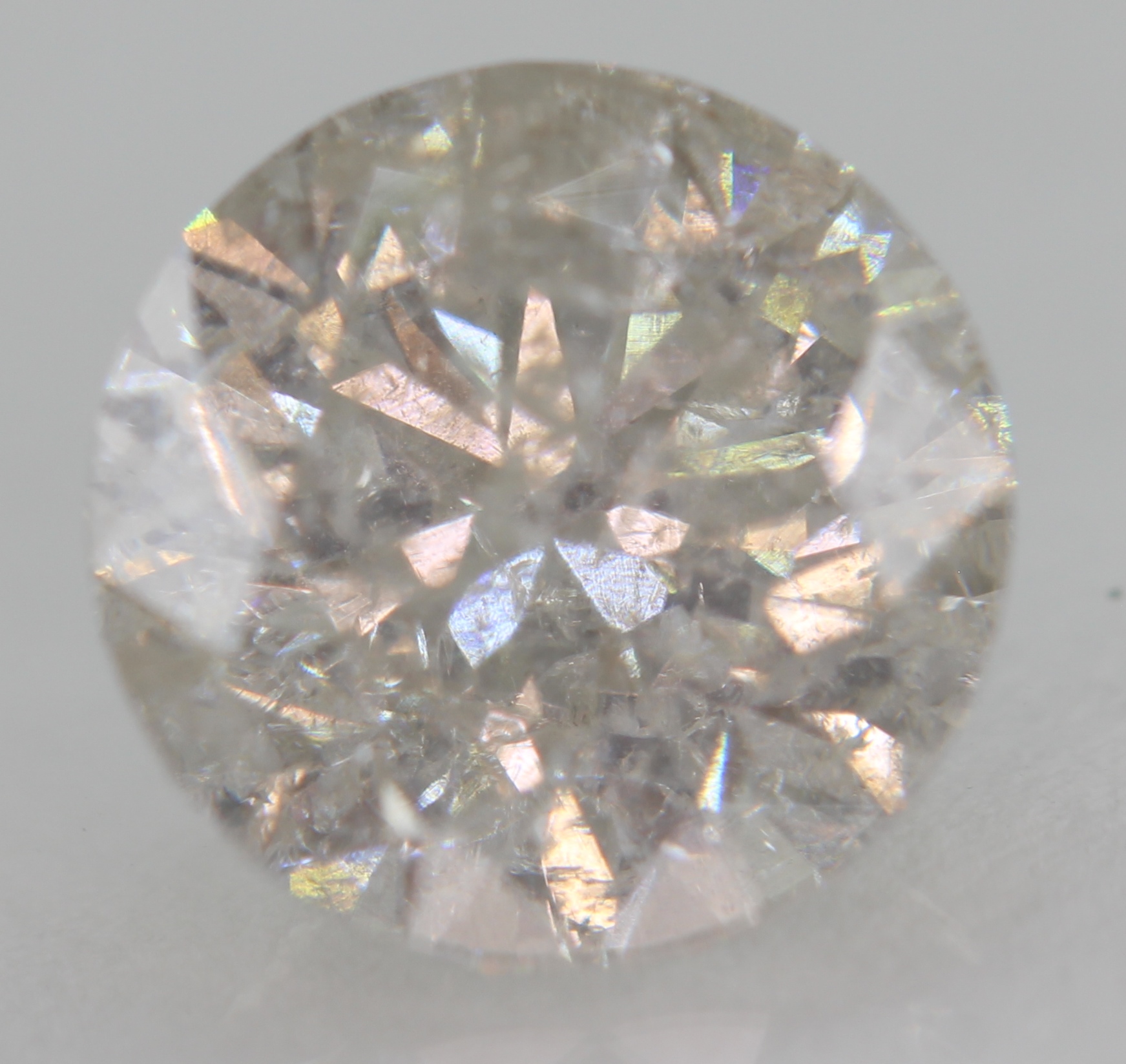 Certified 1.52 Carat H SI3 Round Brilliant Natural EARTH MINED Diamond 7.09mm