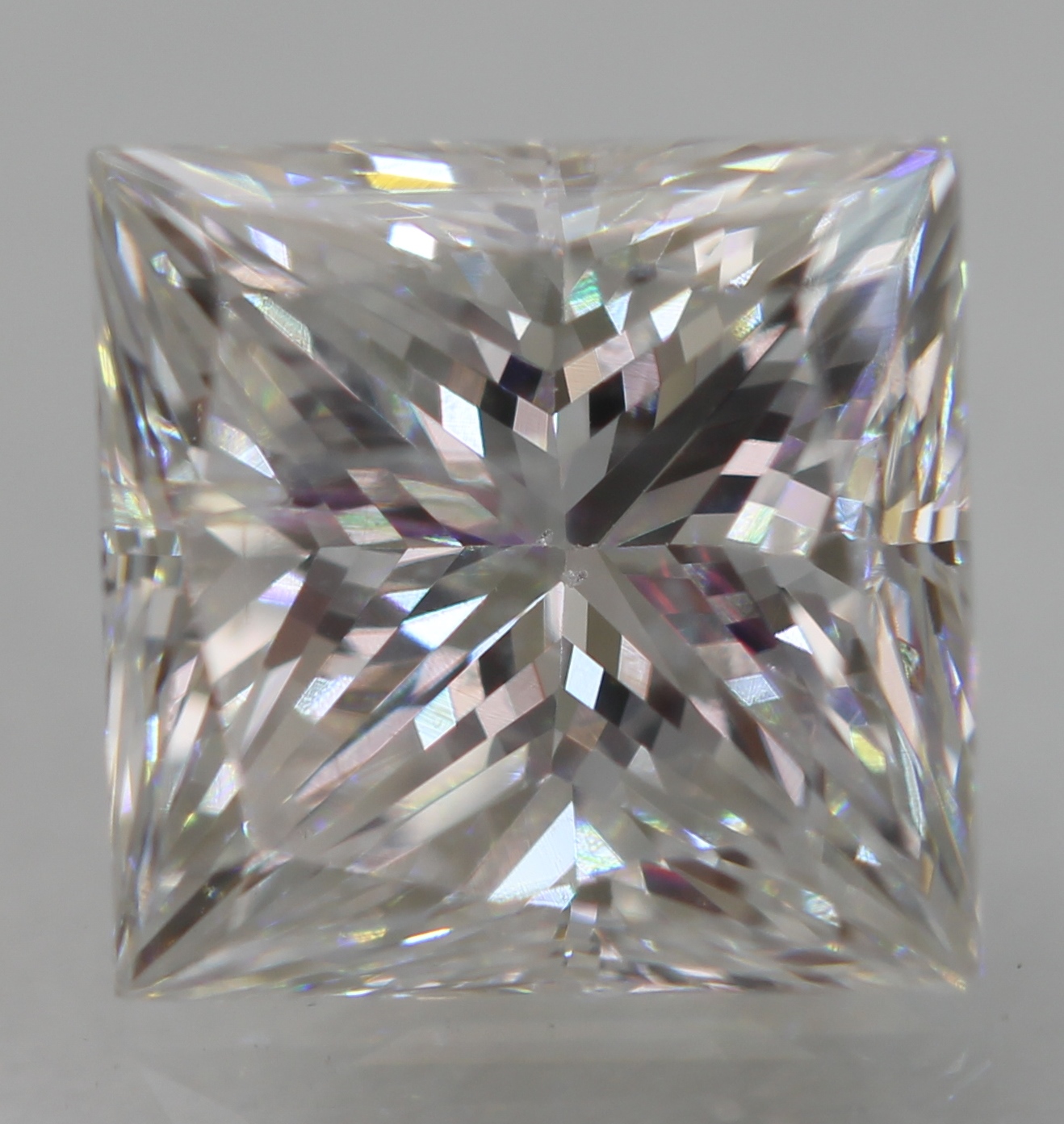 Certified 1.03 Carat D VS2 Princess Natural Enhanced MINED Diamond 5.38x5.28mm