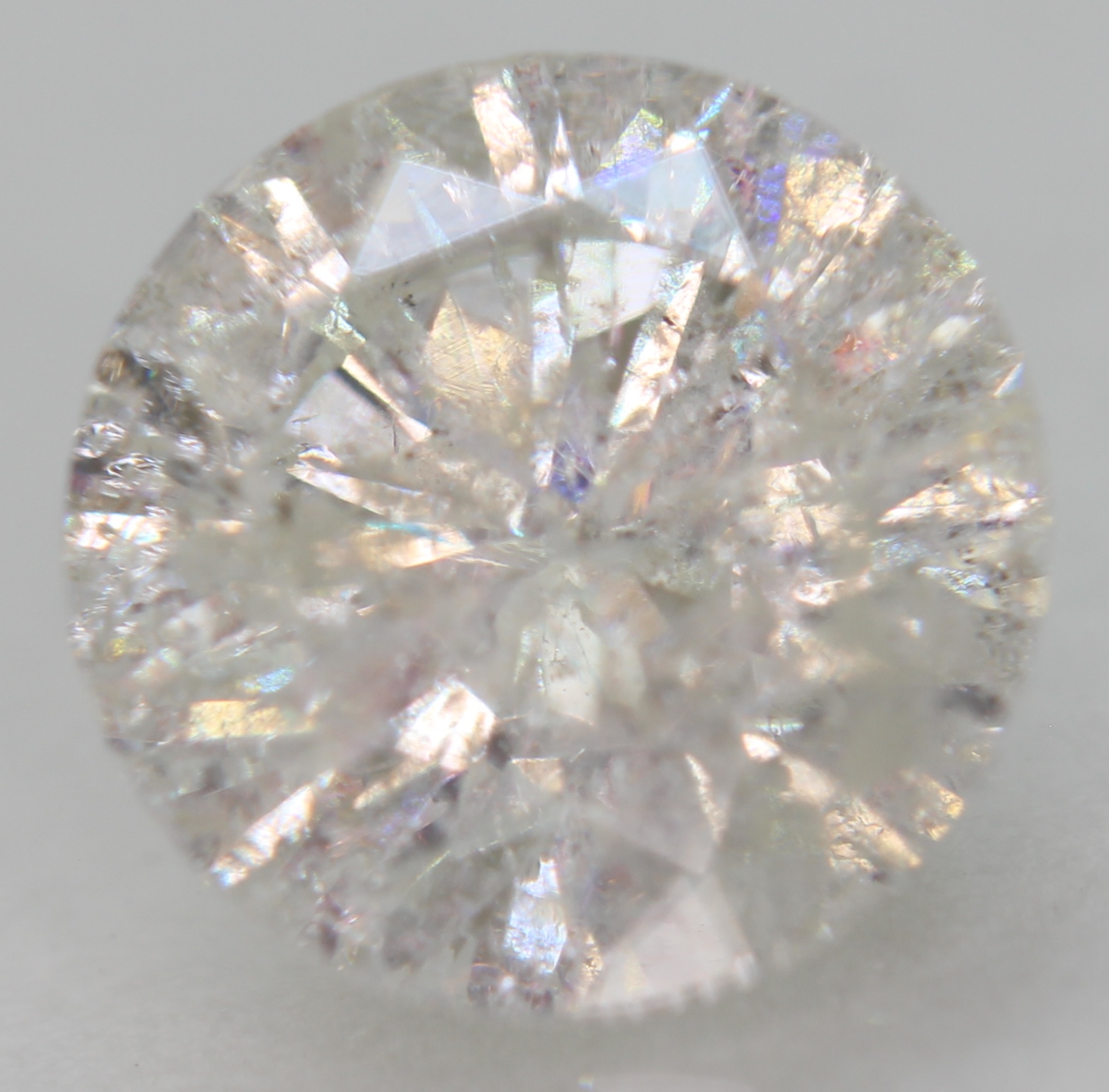 Certified 1.54 Carat G SI2 Round Brilliant Natural Enhanced Loose Diamond 7.26mm