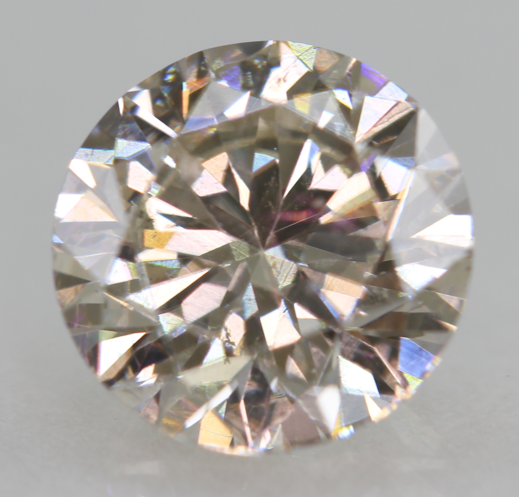 Certified 1.37 Carat J VS1 Round Brilliant Natural Enhanced MINED Diamond 7.13mm