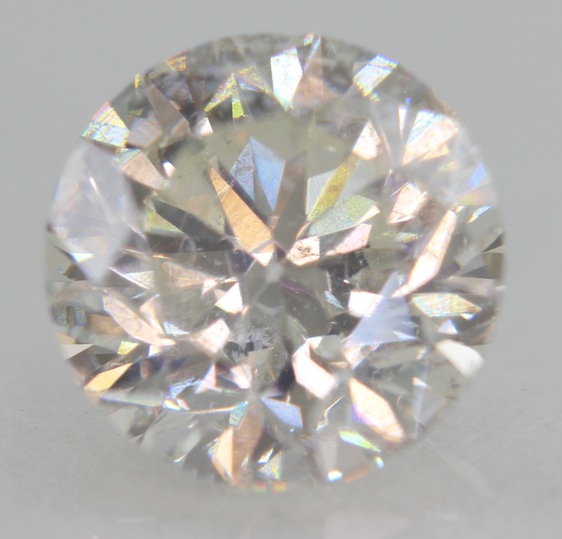 Certified 1.87 Carat G VS1 Round Brilliant Natural Enhanced MINED Diamond 7.51mm
