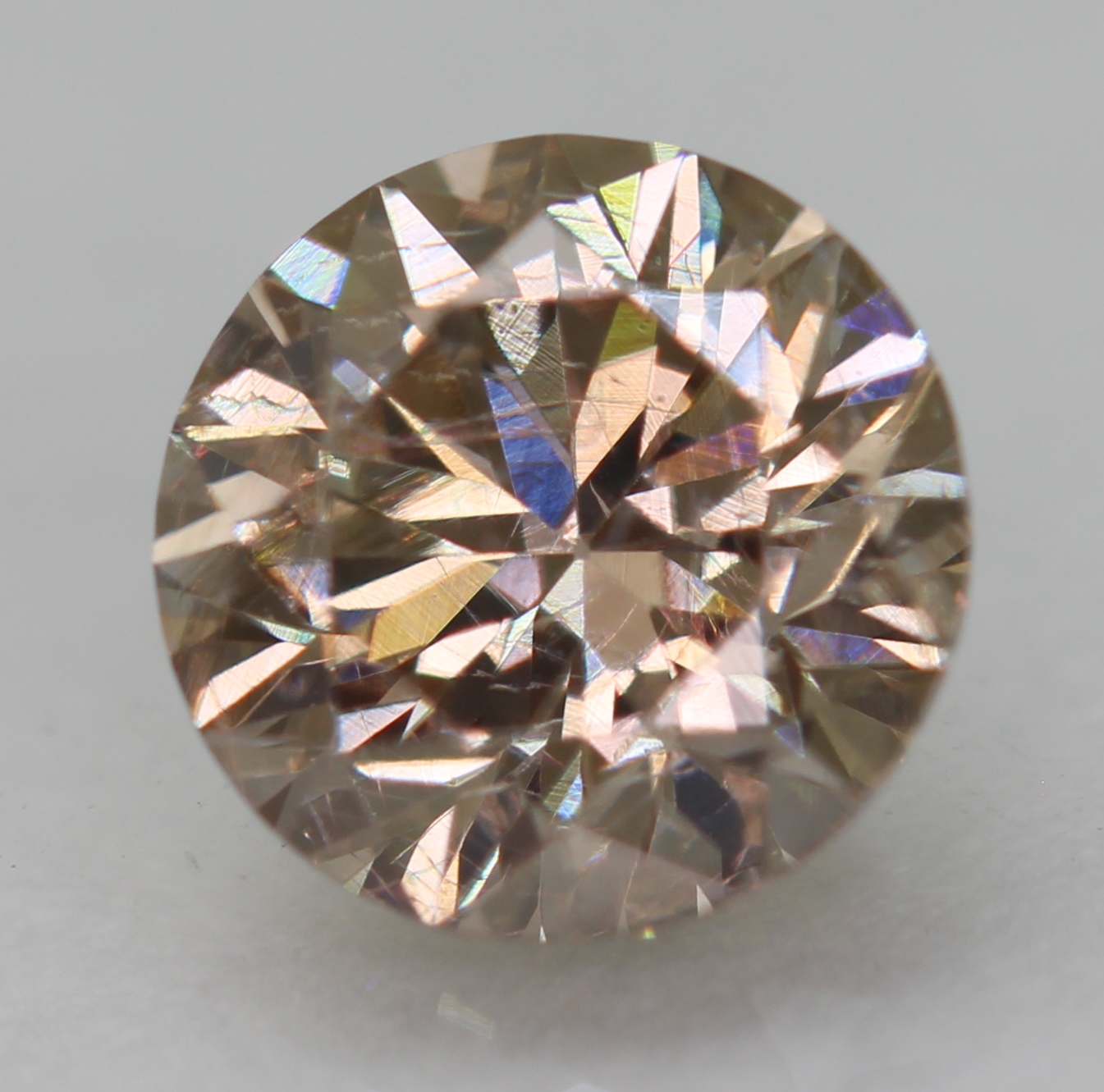 Carat Yellow Brown VS1 Round Brilliant Natural Enhanced