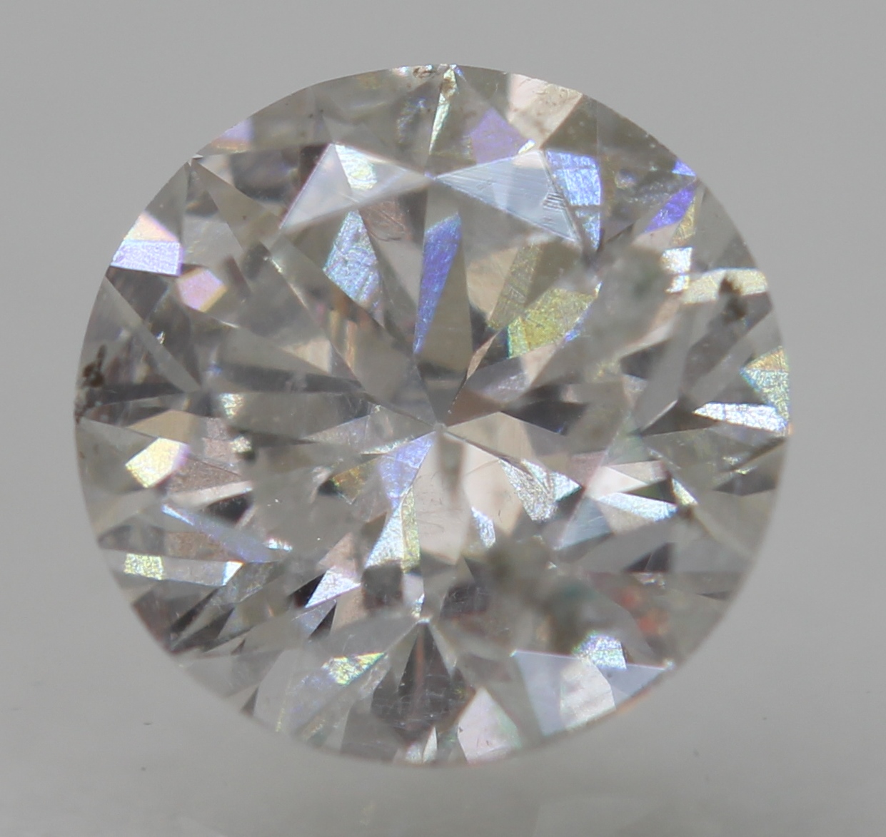 0.51 Carat D SI2 Round Brilliant Natural Enhanced MINED Diamond 5.38mm W VIDEO