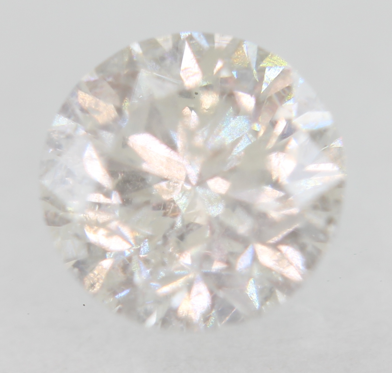 0.52 Carat F SI2 Round Brilliant Natural Enhanced MINED Diamond 4.94mm W VIDEO