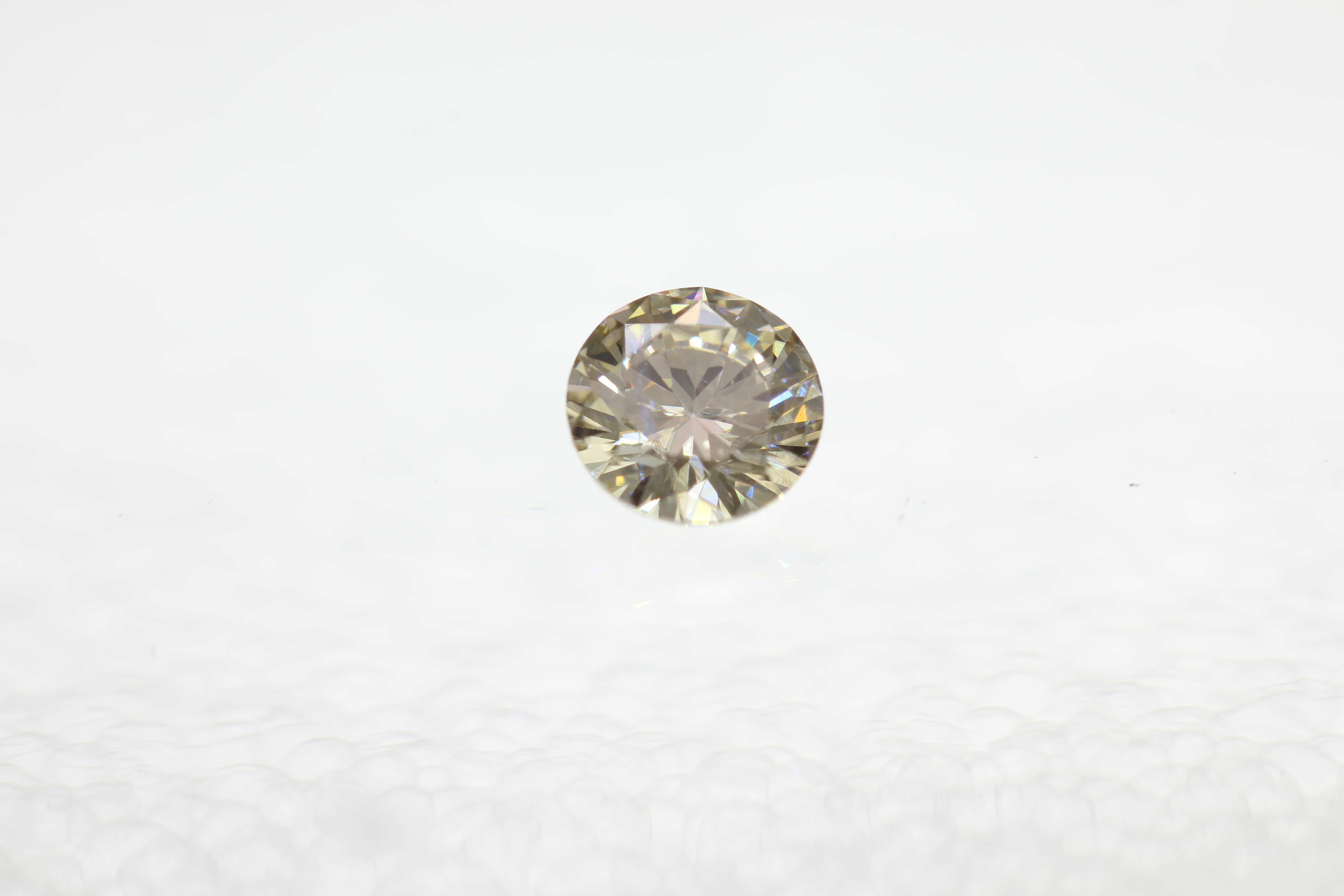 0.06 Carat Yellow Brown VVS2 Round Brilliant Natural MINED Loose Diamond 2.46mm