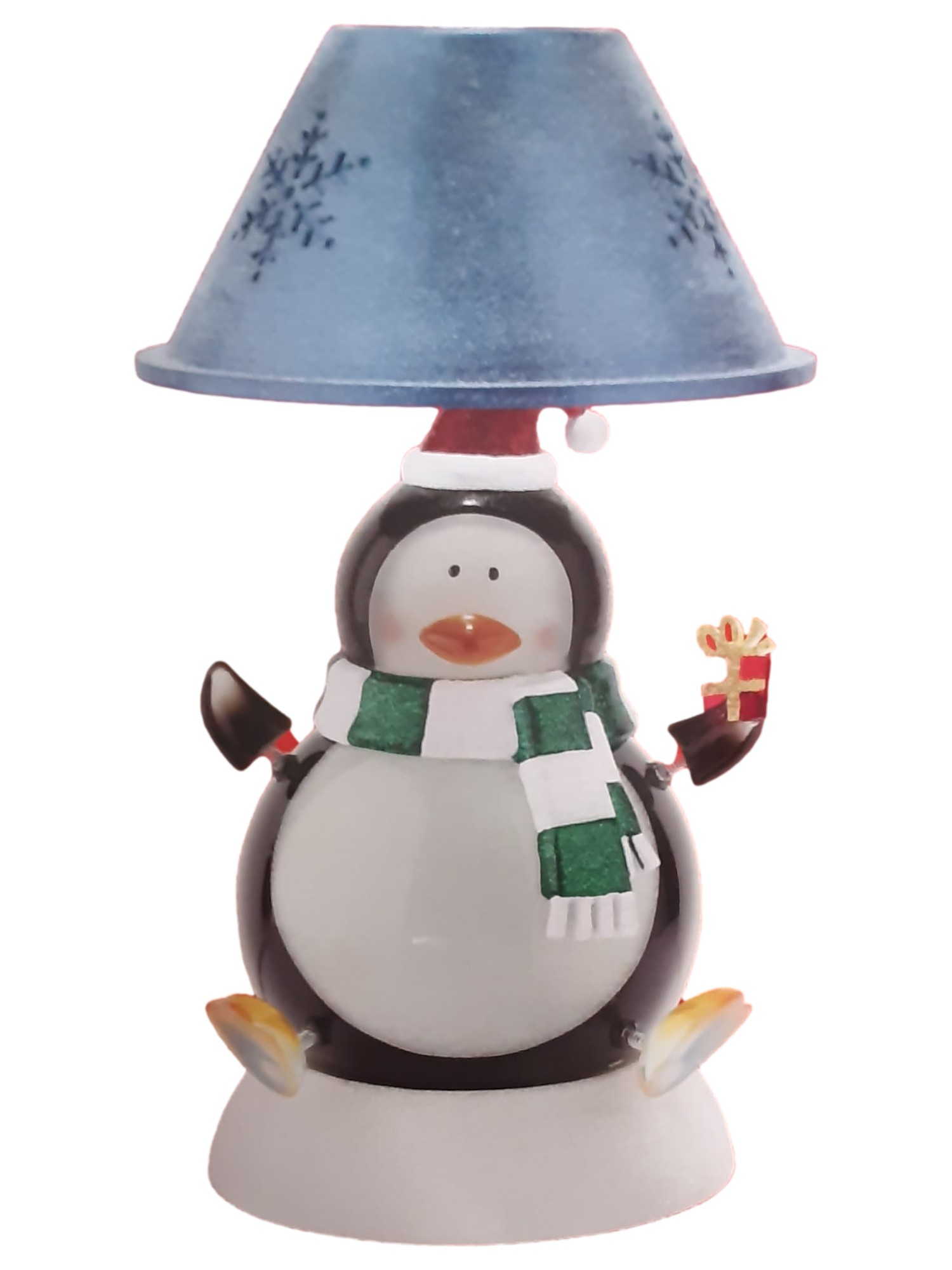 JCP 12.25 Inch Christmas Holiday Penguin Table Lamp Light Up Base