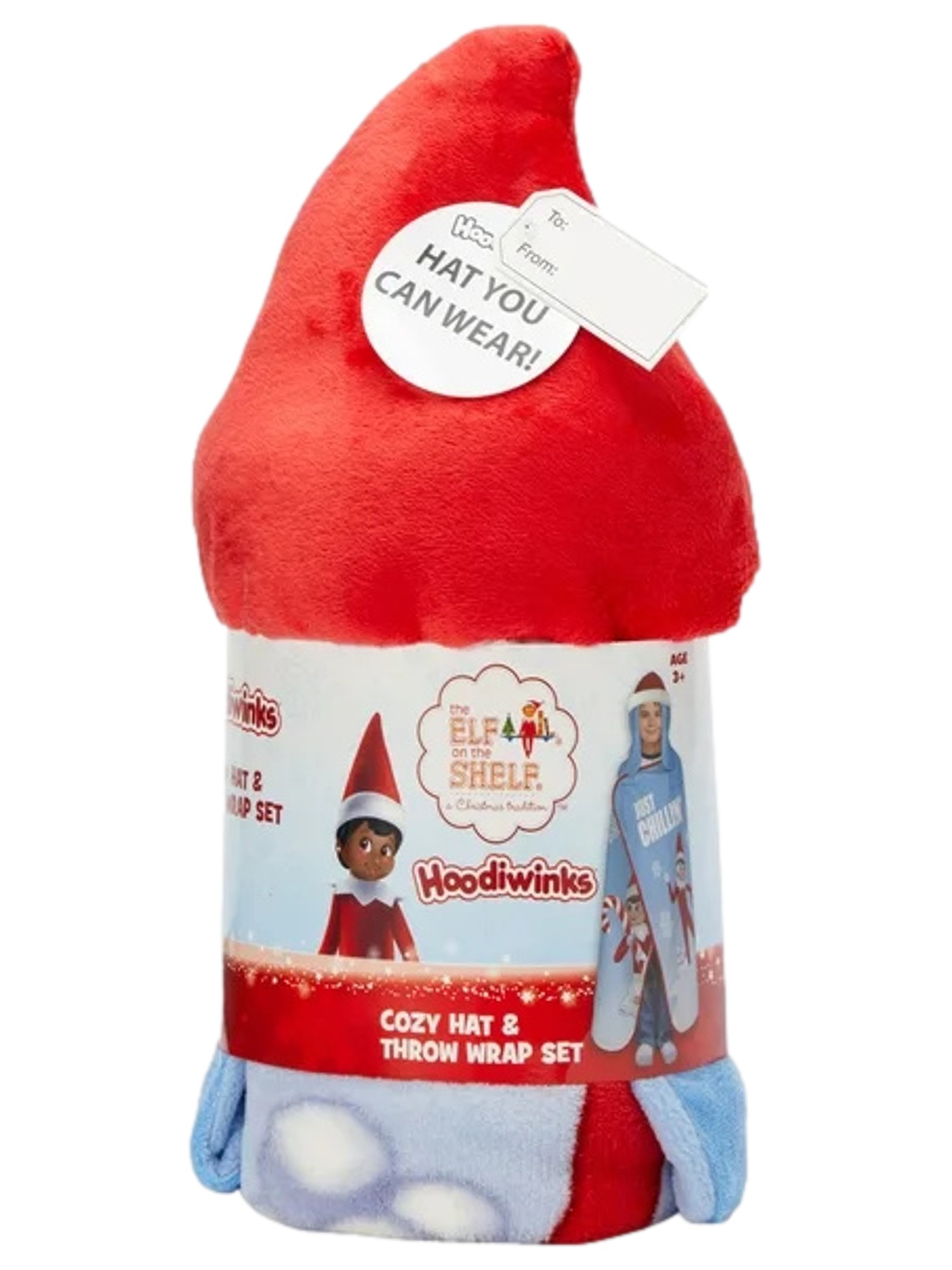 The Elf on the Shelf Plush Christmas Throw Blanket Wrap & Cozy Hat Hoodiwink Set - Picture 3 of 3