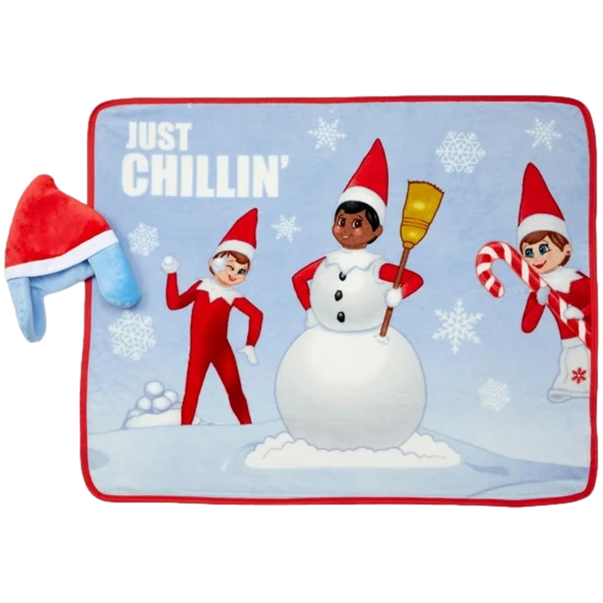 The Elf on the Shelf Plush Christmas Throw Blanket Wrap & Cozy Hat Hoodiwink Set - Picture 1 of 3