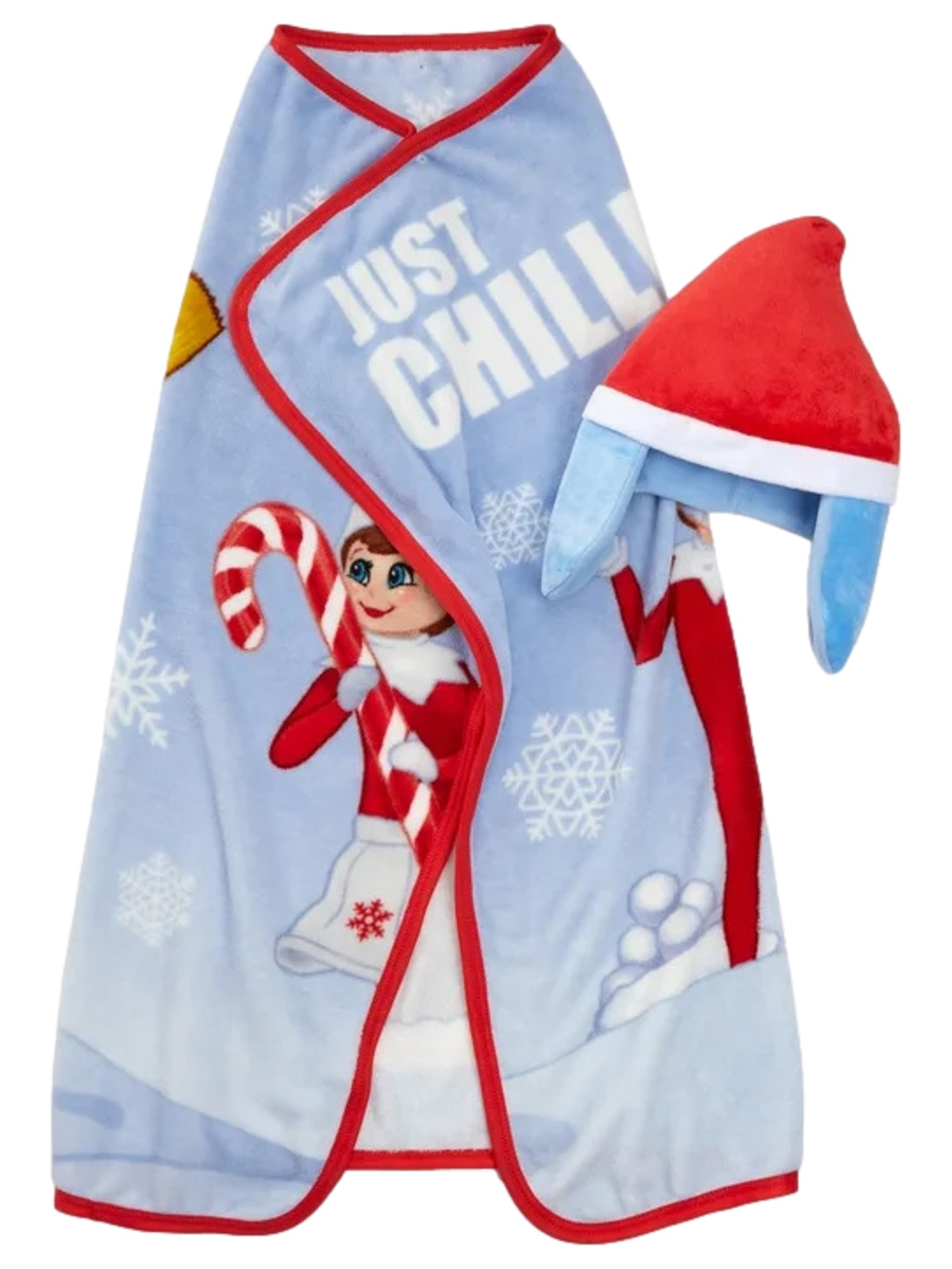 The Elf on the Shelf Plush Christmas Throw Blanket Wrap & Cozy Hat Hoodiwink Set - Picture 2 of 3