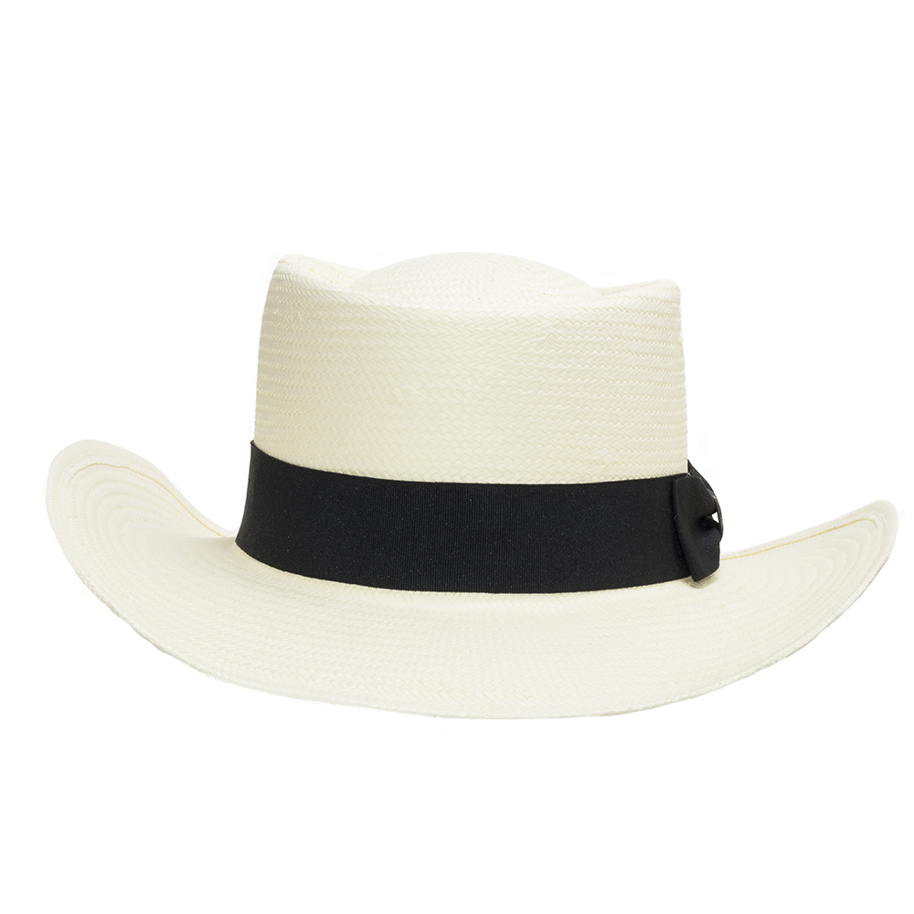 Ultrafino Gambler LINKS Elegant Golf Dress Straw Panama Hat with Cotton Hatband