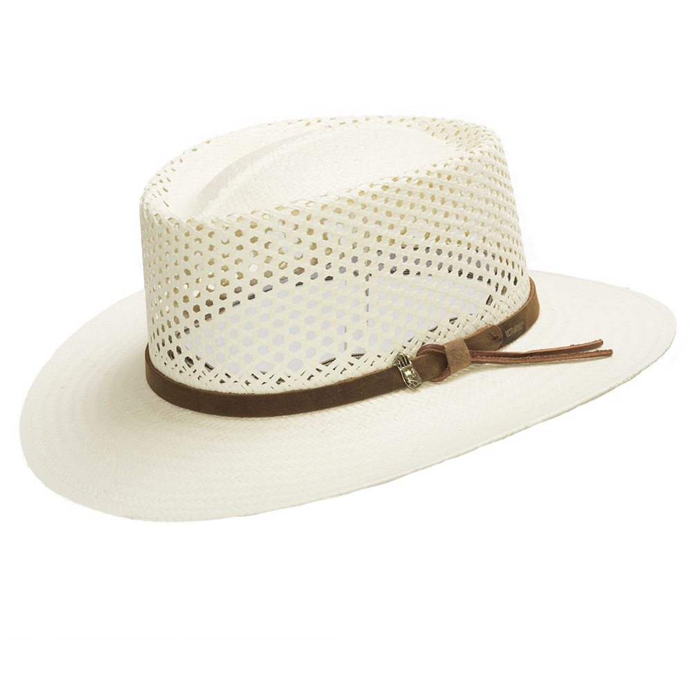 Ultrafino Monte Carlo Golf Airway Vented Gambler Straw Hat - Picture 5 of 12