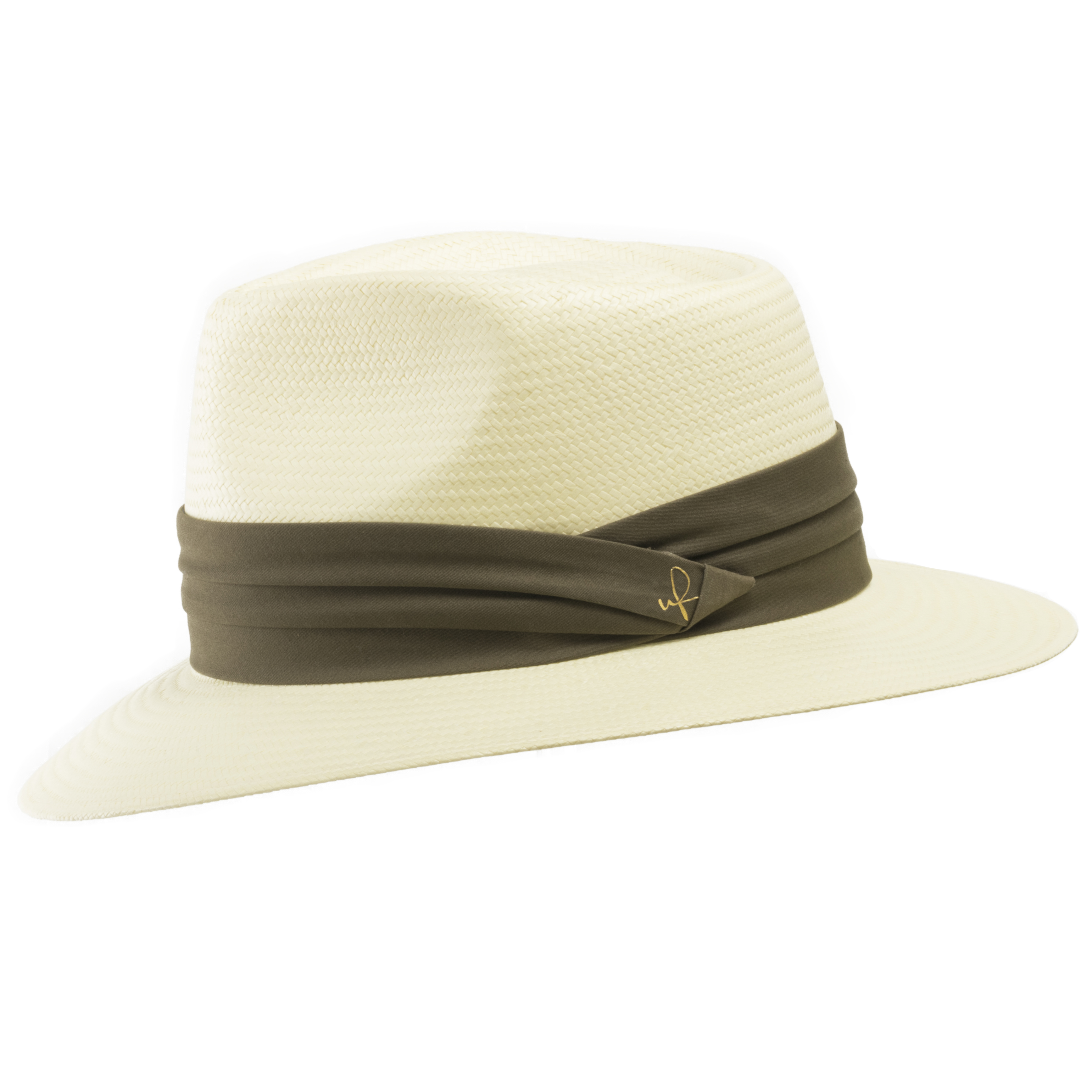 Ultrafino Fedora GULLPORT Classic Straw Panama Hat Exotic Feather - Picture 7 of 8
