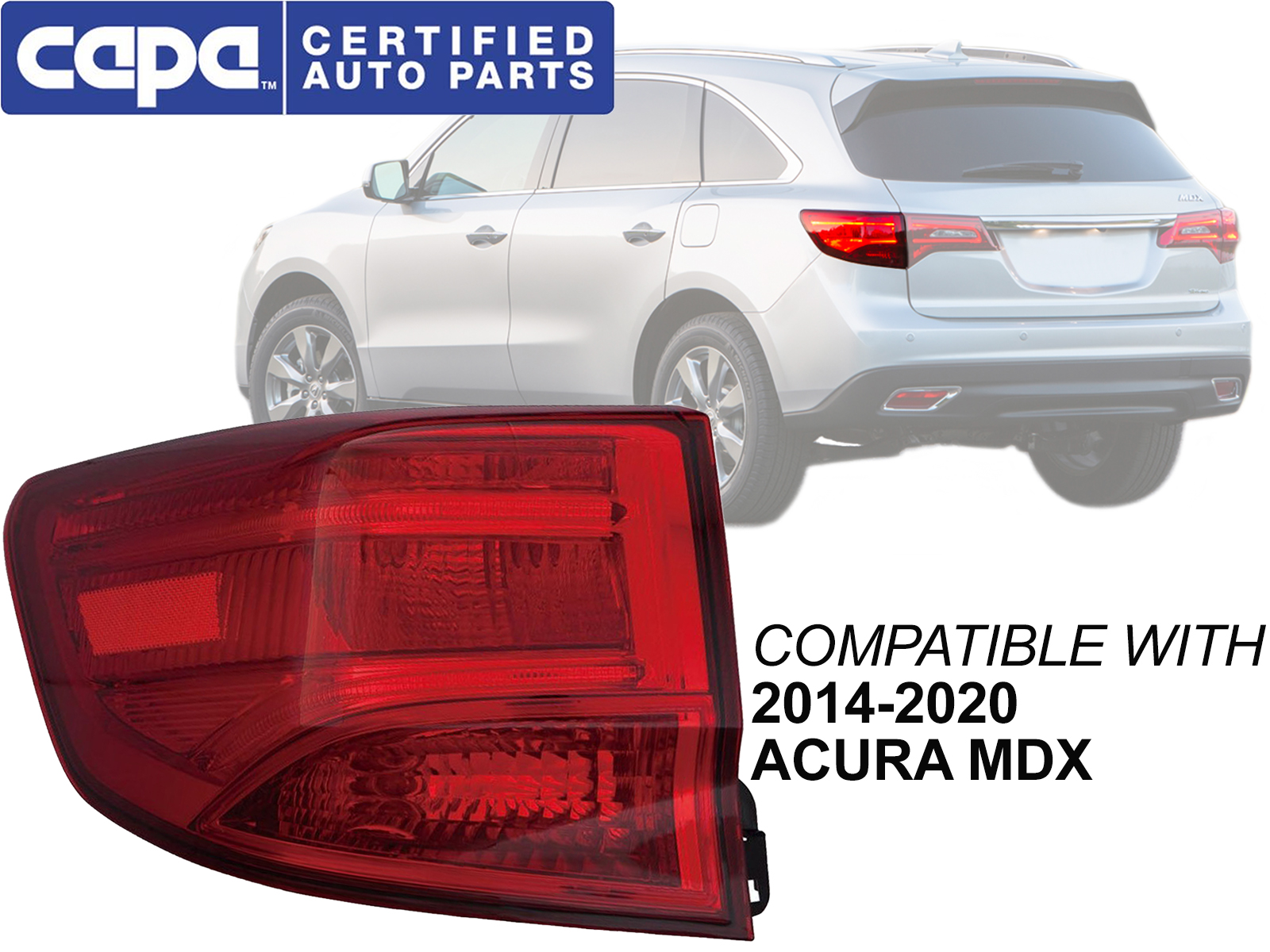Ly様 For Outer LED Tail Lamp 2014-2020 Acura MDX Left Side