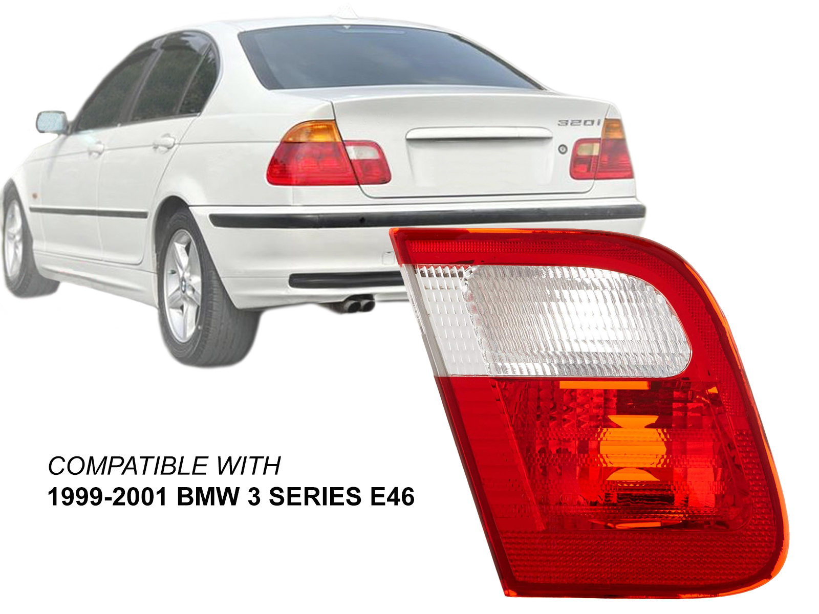 For Inner Rear Lamp 1999 2000 2001 BMW E46 3 Series Driver Left