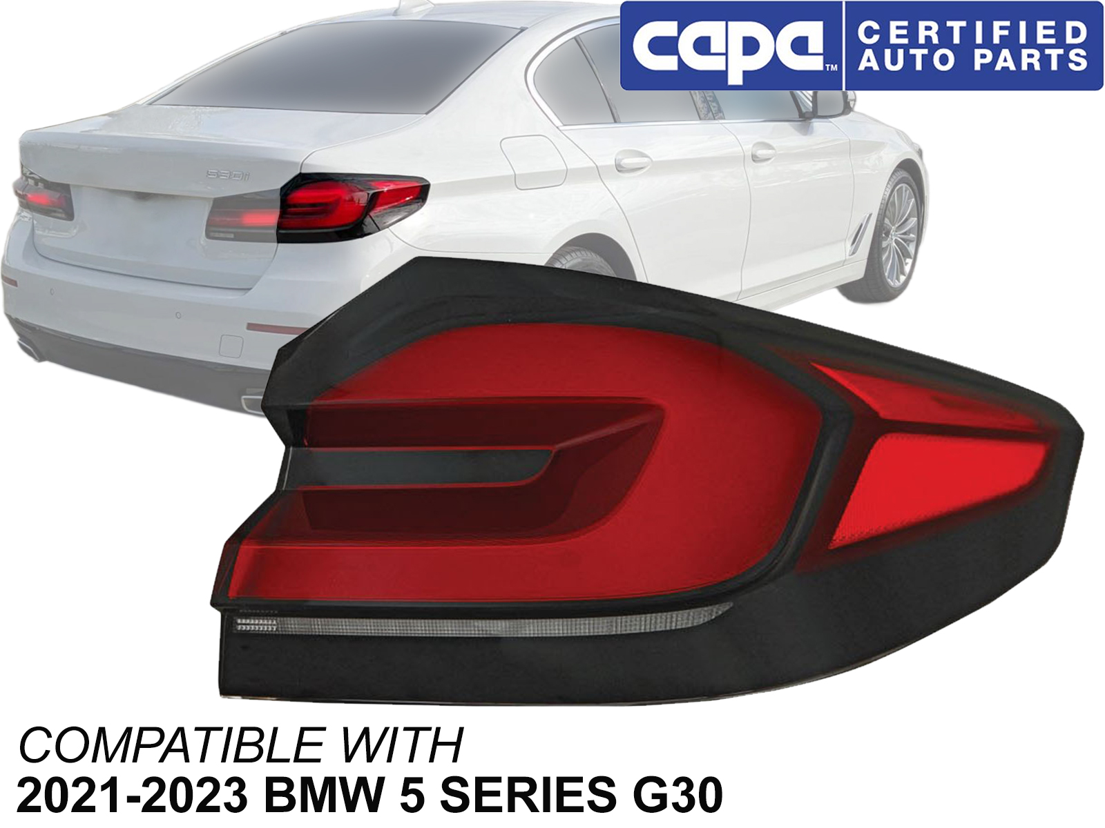 For Outer LED Tail Light 2021-2023 BMW 5 Series M5 530i 540i 530e