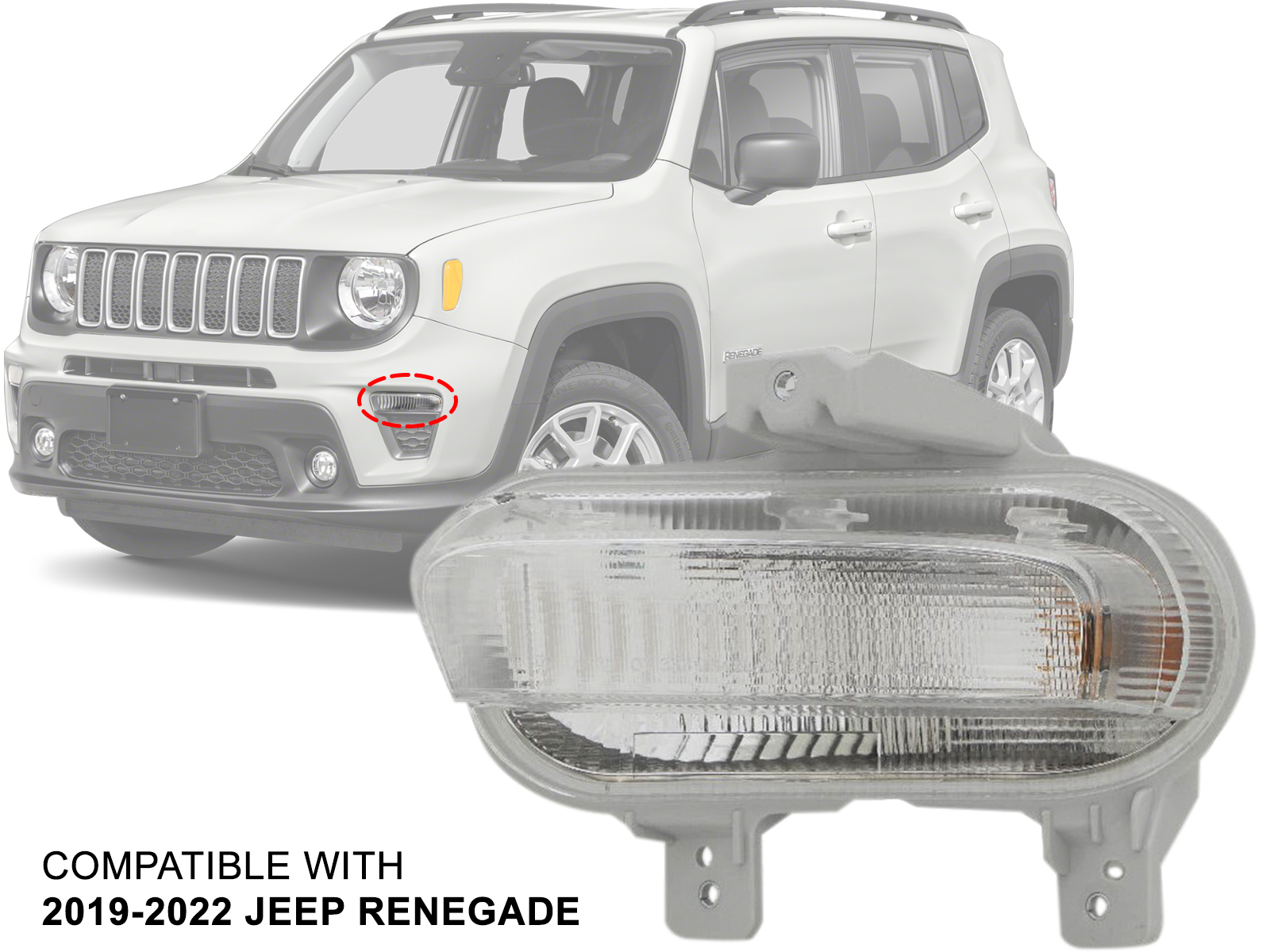 For Turn Signal Lamp 2019 - 2022 Jeep Renegade Driver Left Side
