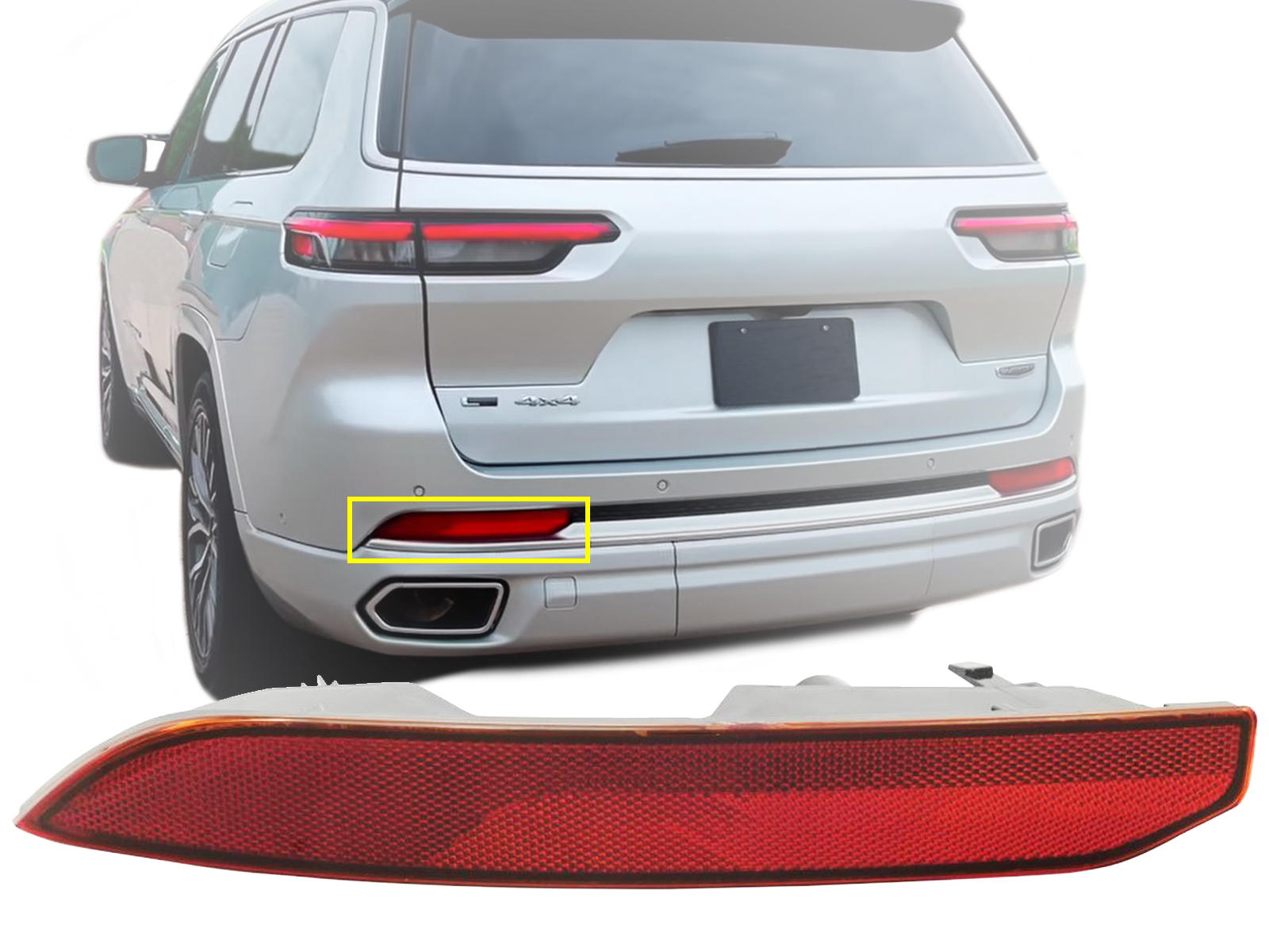 For Rear Bumper Reflector 2021 2022 2023 Jeep Grand Cherokee