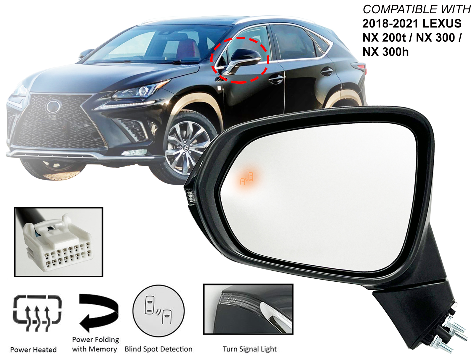 Amazon.com: Bayyee Car Front Side Wing Mirror Turn Signal