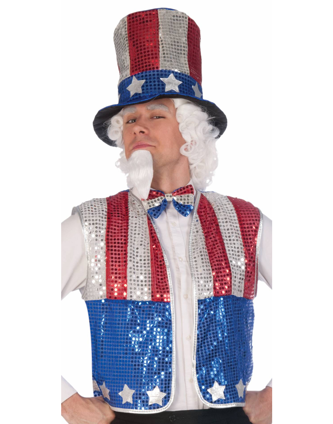 Large Fourth of July Patriotic Man Uncle Sam Adult Costume