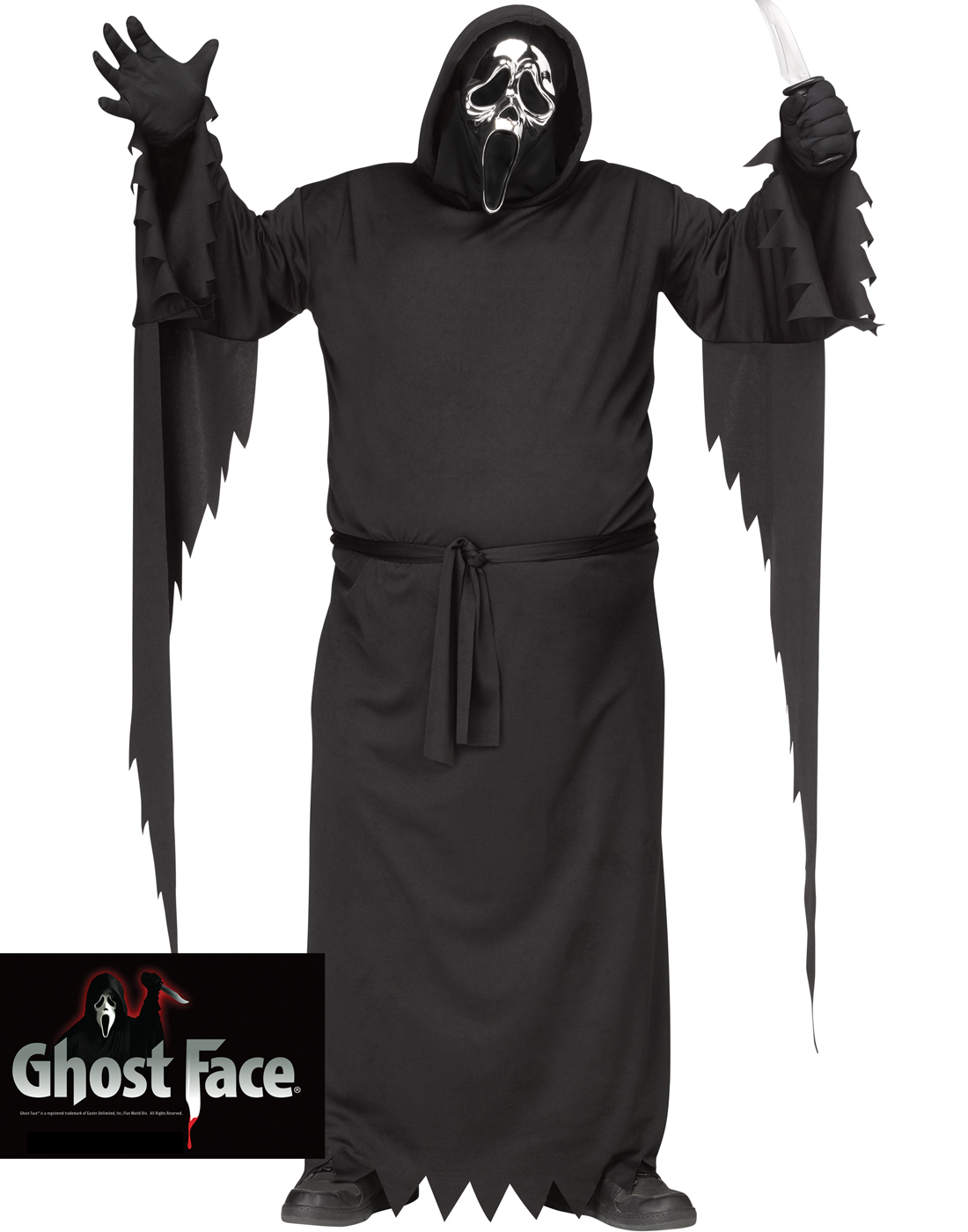 Scream Mtv Ghost Face Silver Anniversary Adult Halloween CostumePlus