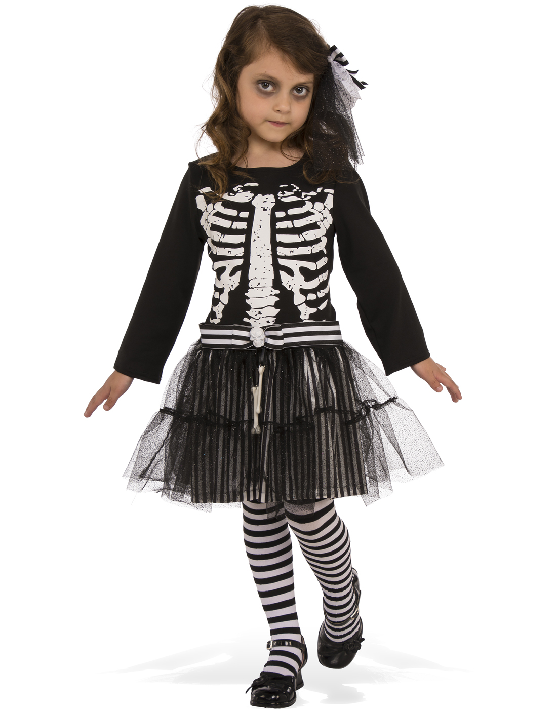 Skull Ballerina Girls Child Gothic Zombie Dancer Halloween Costume