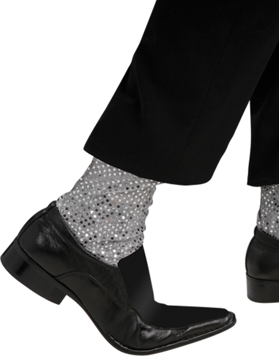 Michael Jackson Thriller Silver Sequins Mens Socks Halloween Costume