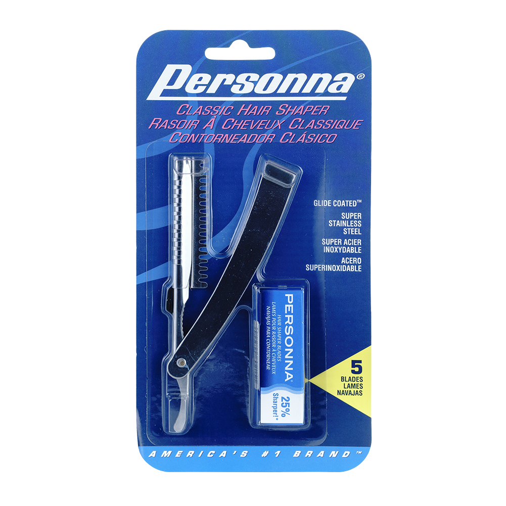 Personna Stainless Steel Double Edge Straight Razor Classic Hair Shaper