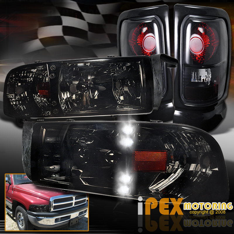 Sport Package Dodge RAM Pickup Black - 1-Pair Replacement Tail Light Unit