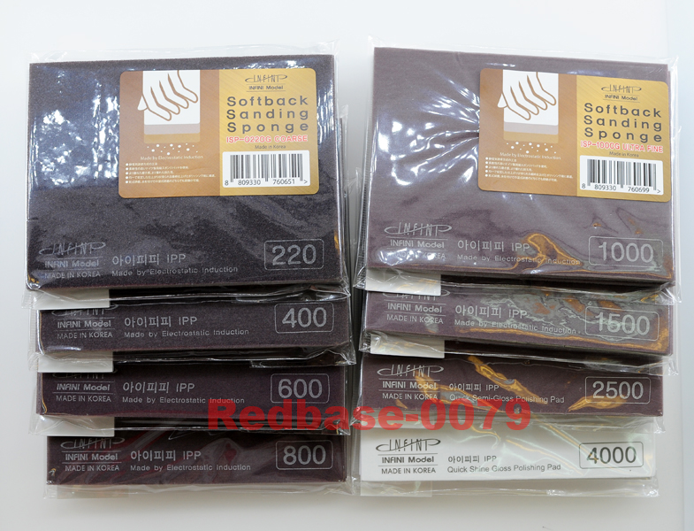 INFINI Sanding Sponge Sheet Fine Coarse 220 400 600 800 1000 1500 2500 4000 - Picture 15 of 15