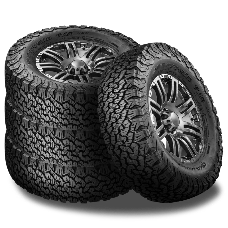 4 BFGoodrich All Terrain T/A KO2 315/70R17 113/110S 6 PLY 50K Mi