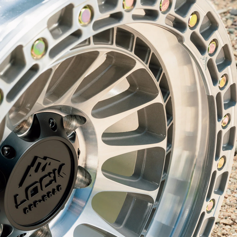 4 x Lock Off-Road MOJAVE 17X9 6X139.7 -12mm Machine W/ Clear Coat