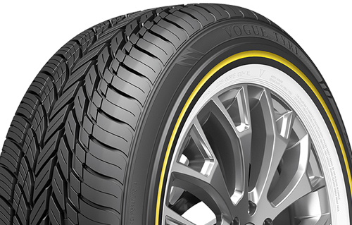2 Vogue Custom Built Gold Stripe+White Sidewall 235/70R15 106H 60K
