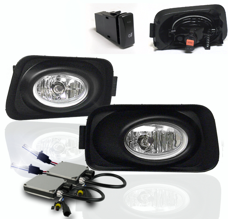 FOR 20042005 ACURA TSX SEDAN FRONT BUMPER CHROME FOG LIGHT LAMP+8000K