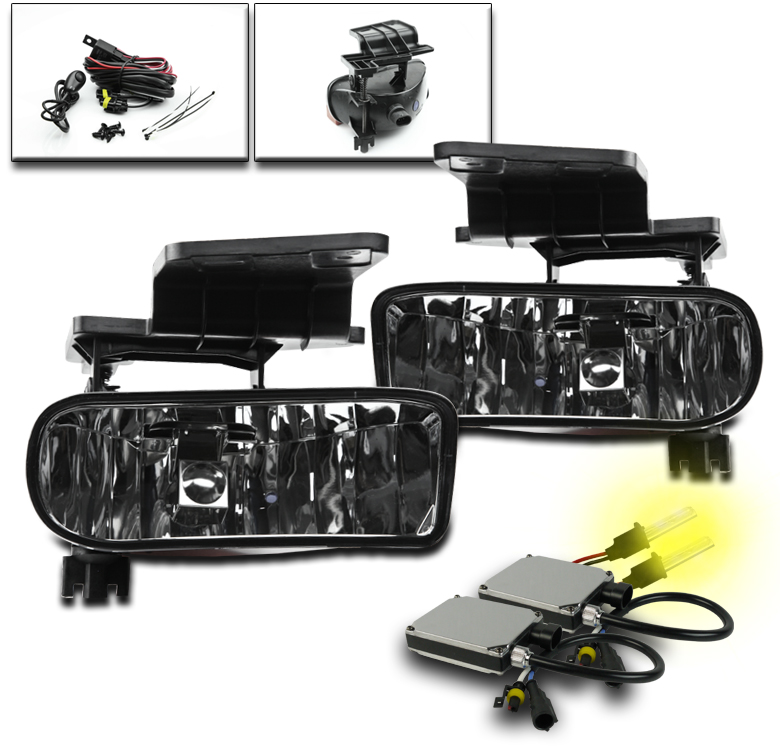 1999-02 SILVERADO/2000-06 SUBURBAN TAHOE BUMPER FOG LIGHT+SWITCH+3000K