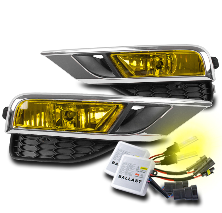 2015-2016 HONDA CR-V CRV BUMPER FOG LIGHT LAMP CHROME W//3000K HID+WIRING HARNESS