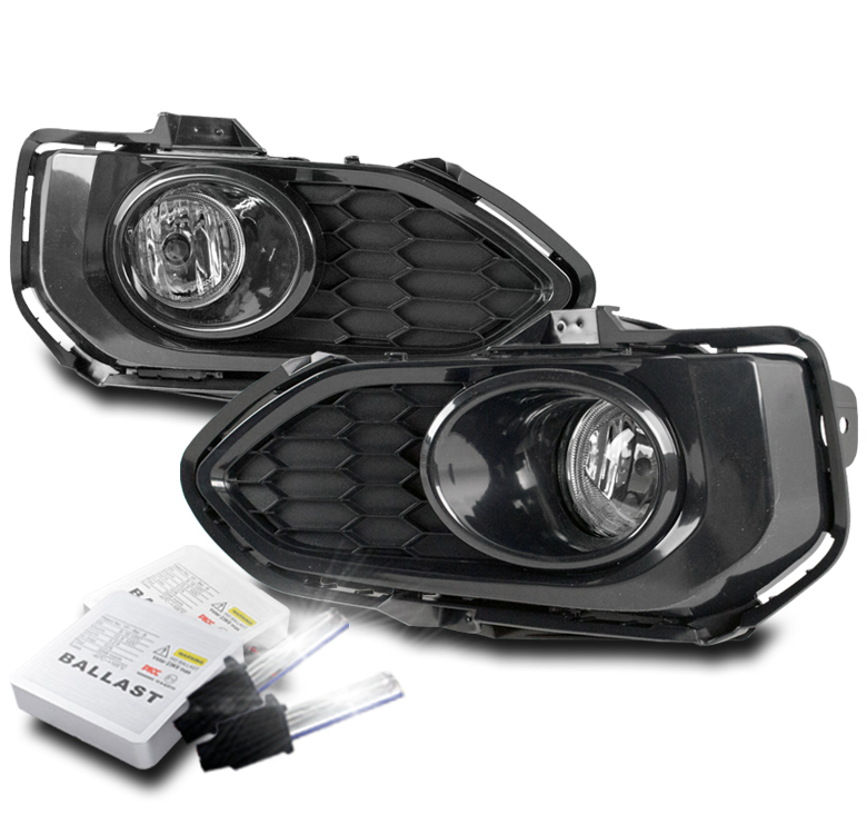 FOR 2018 2019 HONDA FIT JAZZ BUMPER CHROME FOG LIGHTS LAMP+6K XENON HID