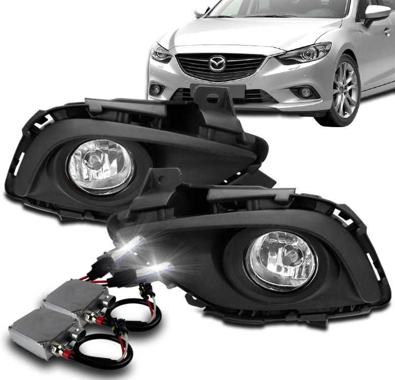 20142015 MAZDA 6 4DR SEDAN BUMPER DRIVING FOG LIGHTS CHROME W/SWITCH+